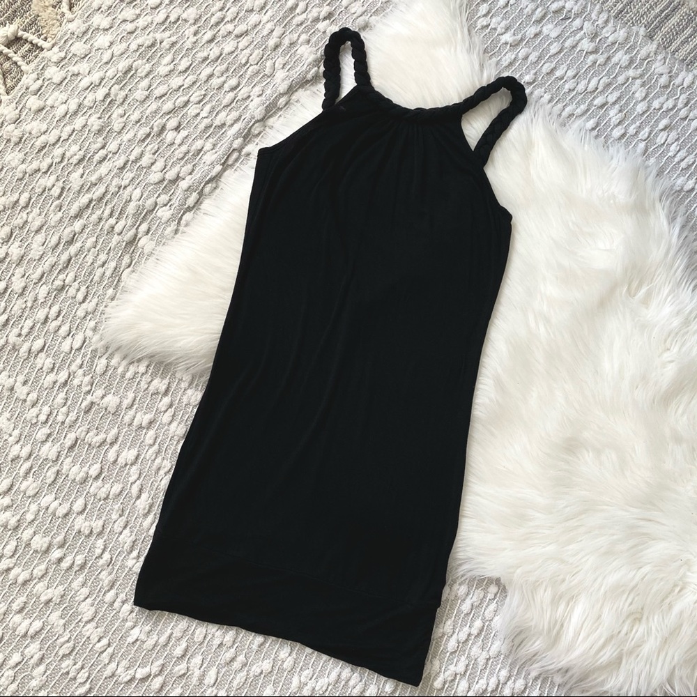Little Black Dress with braided low back